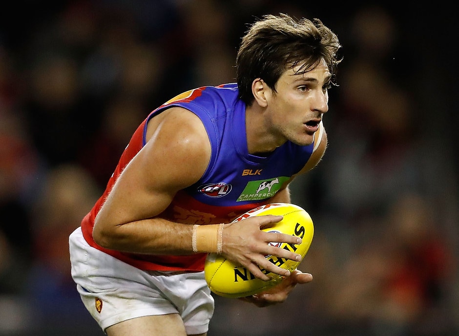 AFL 2016 Rd 18 - Essendon v Brisbane MELBOURNE, AUSTRALIA - JULY 24: Sam Mayes of the Lions in action during the 2016 AFL Round 18 match between the Essendon Bombers and the Brisbane Lions at Etihad Stadium on July 24, 2016 in Melbourne, Australia. (Photo by Adam Trafford/AFL Media)